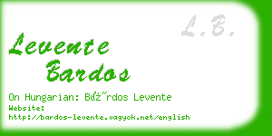 levente bardos business card